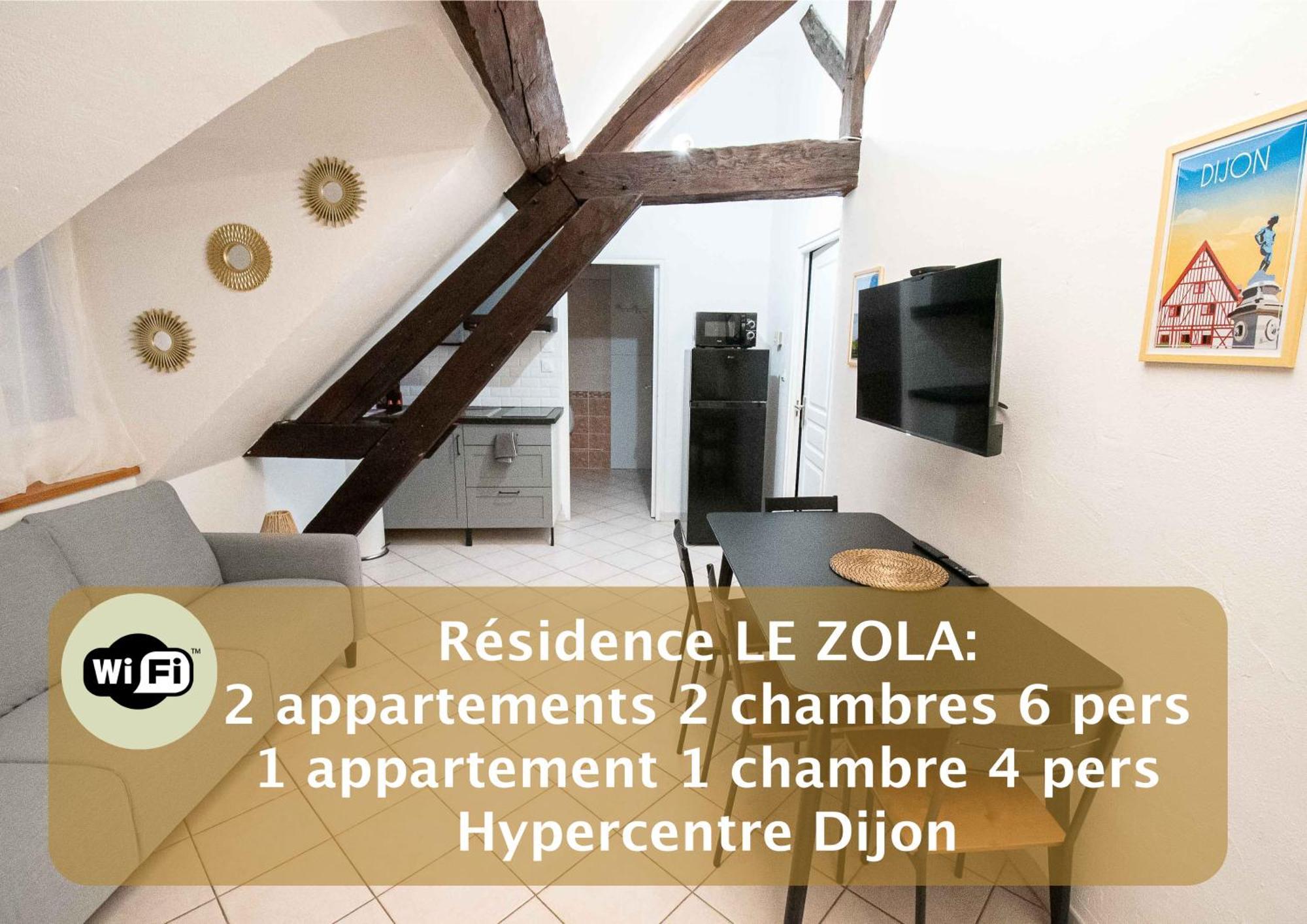 Residence Le Zola Compose De 3 Appartements Distincts En Hyper Centre De Dijon Avec Wifi מראה חיצוני תמונה